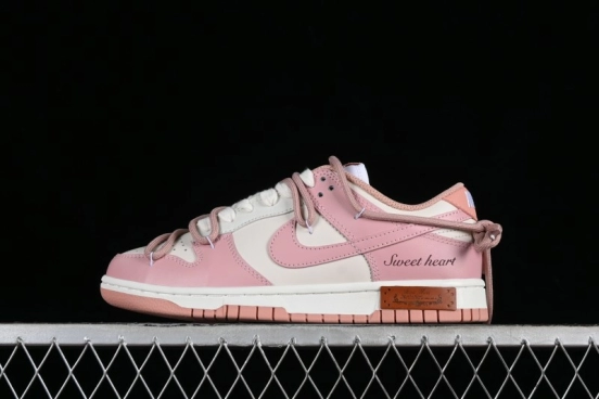 Nike Dunk Low ESS Custom Edition Rose Pink Retro Sweetheart Low-Top Casual Sneakers - DD1503-118