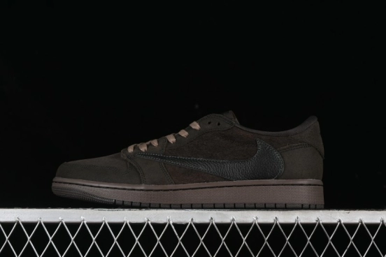 Nike Travis Scott x Air Jordan 1 Low OG AJ1 Reverse Swoosh Sneakers - DM7866-202