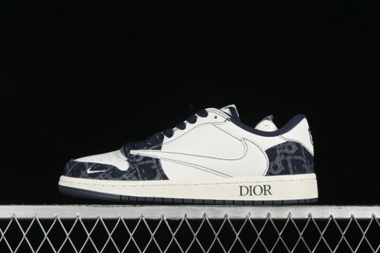 Nike Travis Scott x Fragment Design x Air Jordan 1 Low OG SP AJ1 Retro Sneakers - CH6336-017