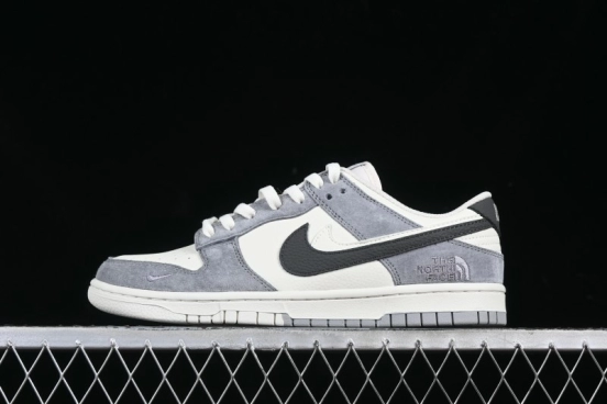 Nike SB Dunk Low The North Face Collaboration Beige Grey Double Swoosh Anniversary Custom Low-Top Casual Skate Shoes - DJ2024-067