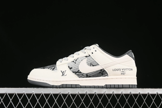 Nike SB Dunk Low LV Collaboration Anniversary Edition Customized Casual Skate Shoes - FC1688-230