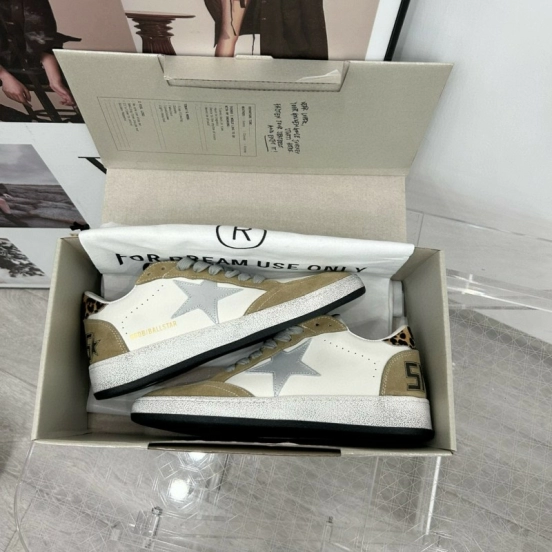 2024 Unisex GGDB White Beige Leather Suede Low Top Sneakers MJ00260