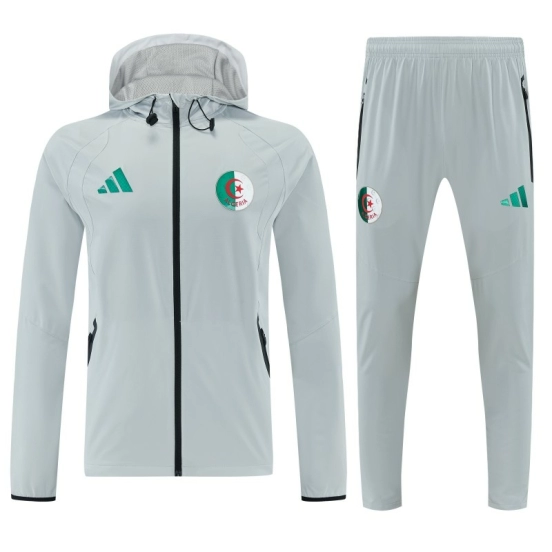 26/27 Algeria Full Zipper Hooded Jacket Tracksuit + Long Pants