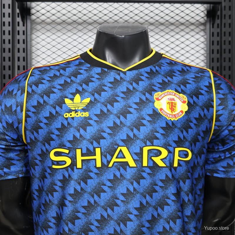 Player Version 2026 Manchester United Blue with Black Away Jersey | Yupoo Store