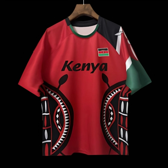 2026 Kenya Red with Maasai Shield Graphic Jersey