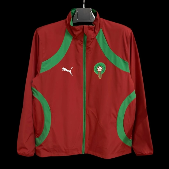 2026 Morocco Wine Full Zipper Windbreaker