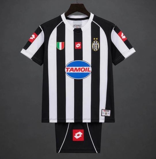 Retro 02/03 Juventus Black White Home Jersey